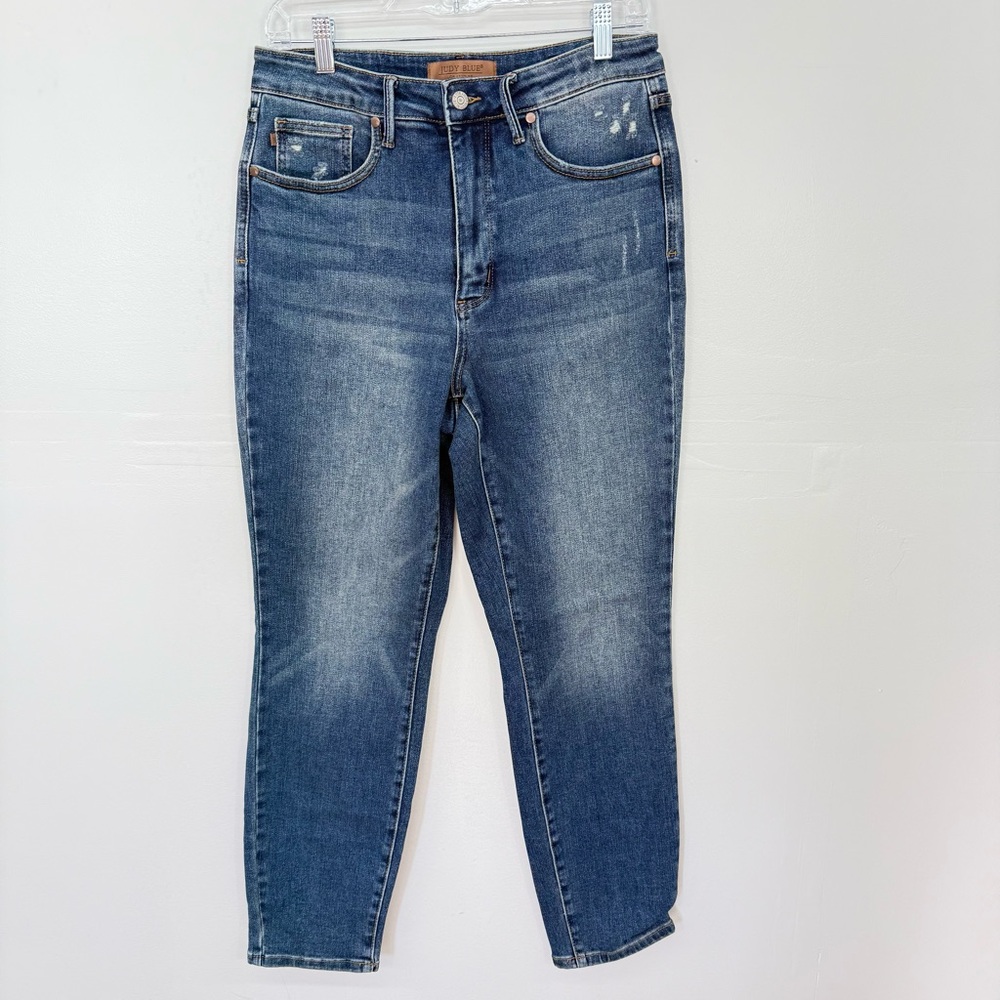 Judy Blue Dark Blue Cropped Skinny Jeans B27